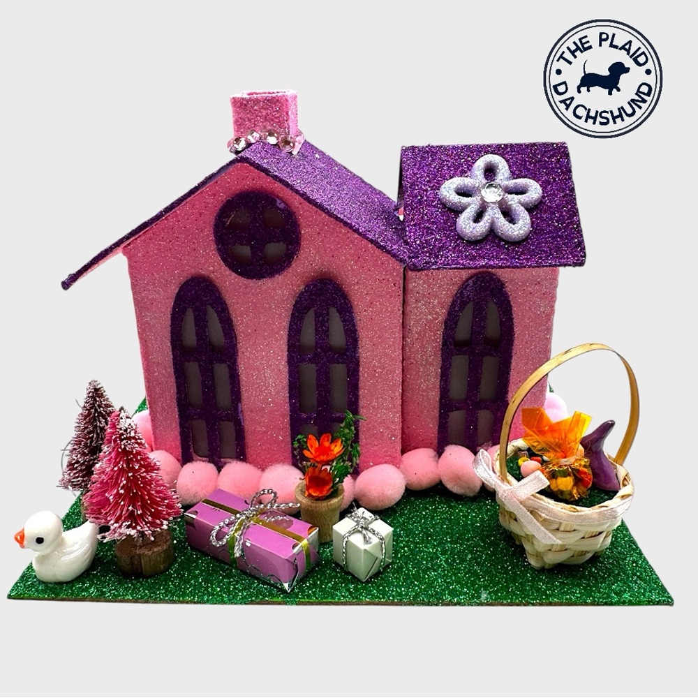 Glitter Spring Putz House